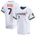 Custom #7 White City Connect HOU Baseball Shirt Top