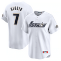 Custom #7 White Throwback HOU Baseball Shirt Top