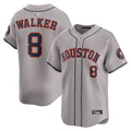 Custom #8 Gray HOU Baseball Shirt Top