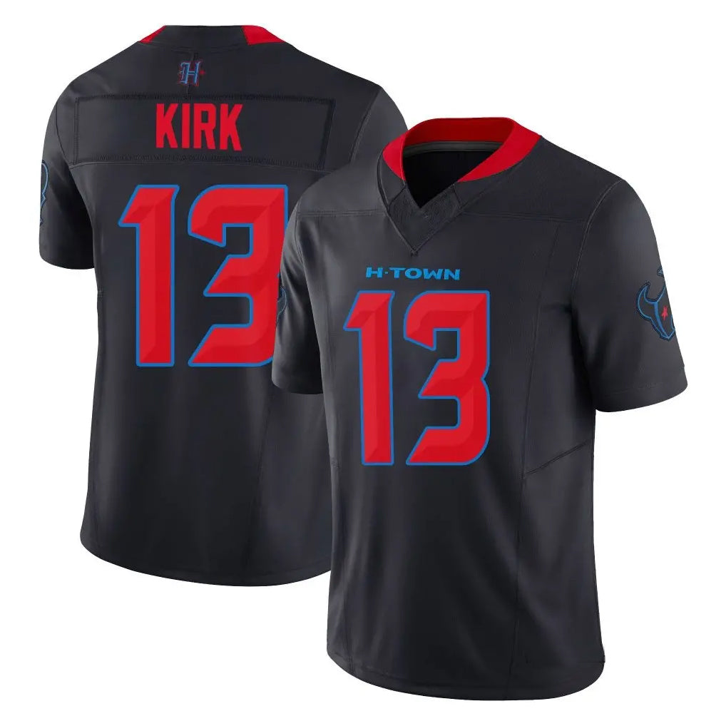 Custom #13 Navy HOU Football Shirt Top
