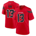 Custom #13 Red HOU Football Shirt Top