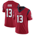 Custom #13 Red HOU Football Shirt Top