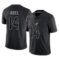 Custom #14 Black HOU Football Shirt Top