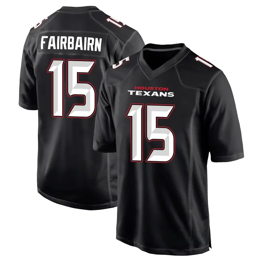 Custom #15 Carbon Black HOU Football Shirt Top