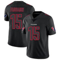 Custom #15 Black HOU Football Shirt Top
