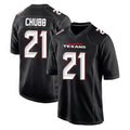 Custom #21 Black HOU Football Shirt Top