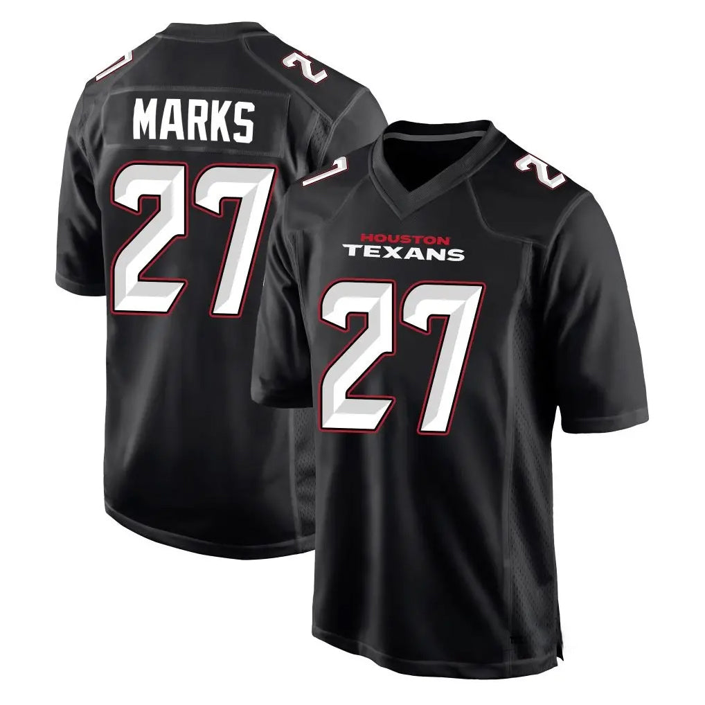 Custom #27 Black HOU Football Shirt Top