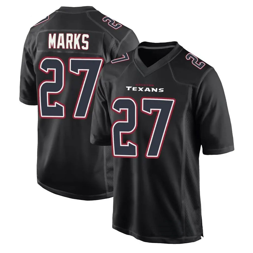 Custom #27 Black HOU Football Shirt Top