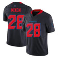 Custom #28 Navy HOU Football Shirt Top