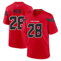 Custom #28 Red HOU Football Shirt Top