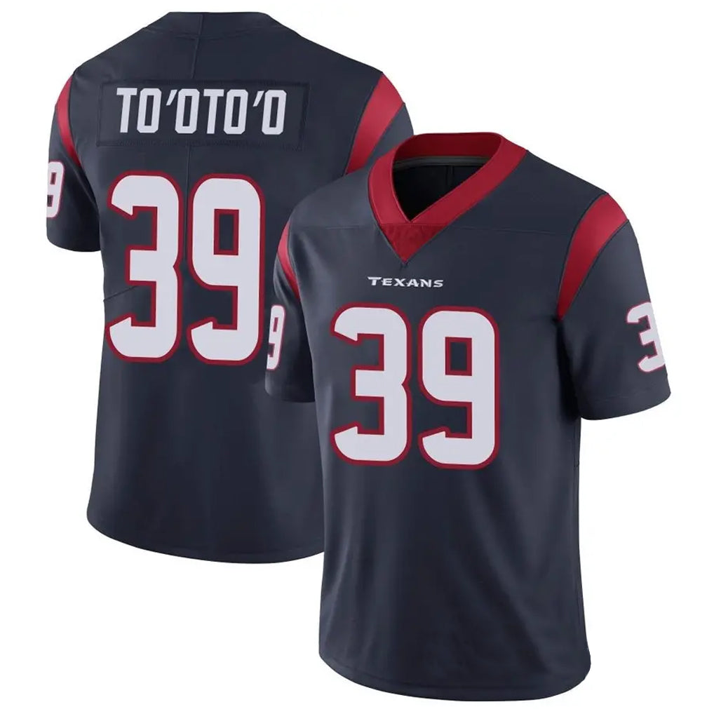 Custom #39 Navy HOU Football Shirt Top
