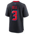 Custom #3 Navy HOU Football Shirt Top