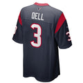Custom #3 Navy HOU Football Shirt Top
