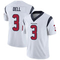 Custom #3 White HOU Football Shirt Top