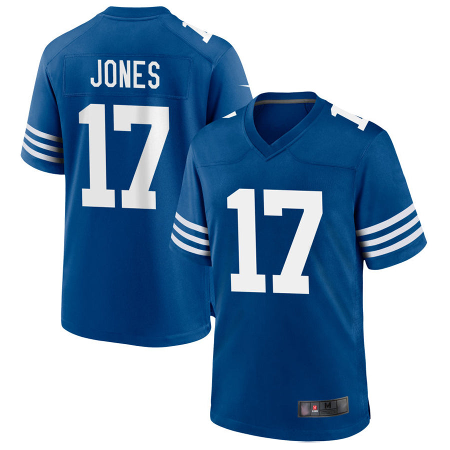 Custom #17 Royal IND Football Shirt Top