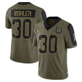 Custom #30 Olive IND Football Shirt Top