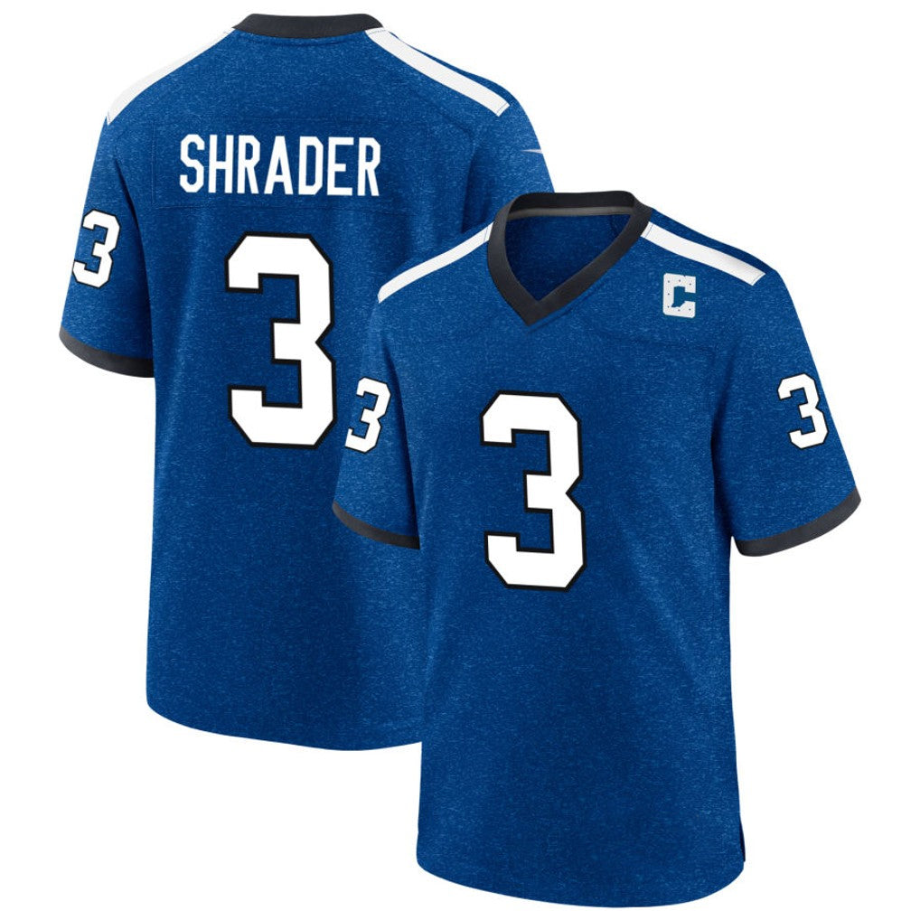 Custom #3 Royal IND Football Shirt Top