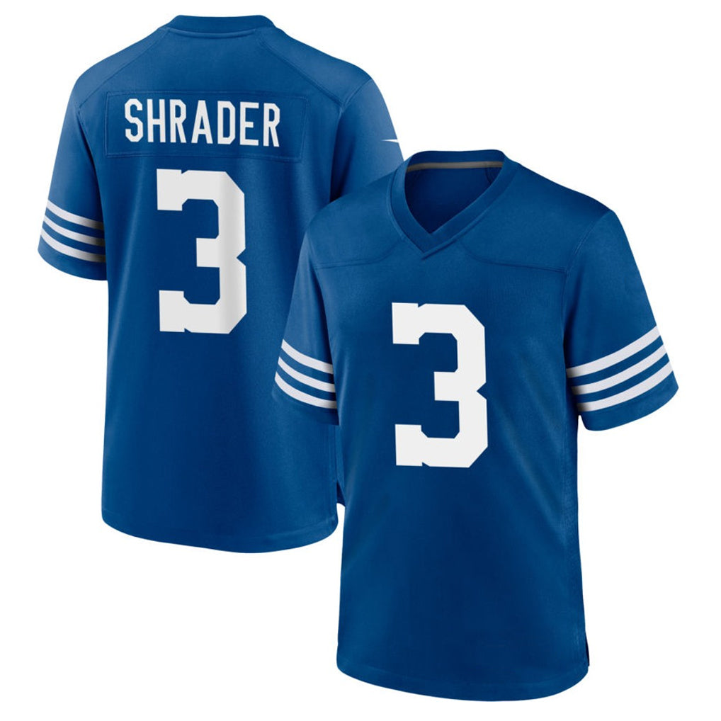 Custom #3 Royal IND Football Shirt Top