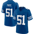 Custom #51 Royal IND Football Shirt Top