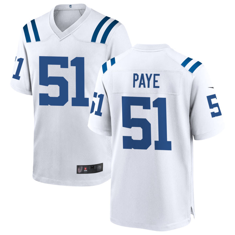 Custom #51 White IND Football Shirt Top