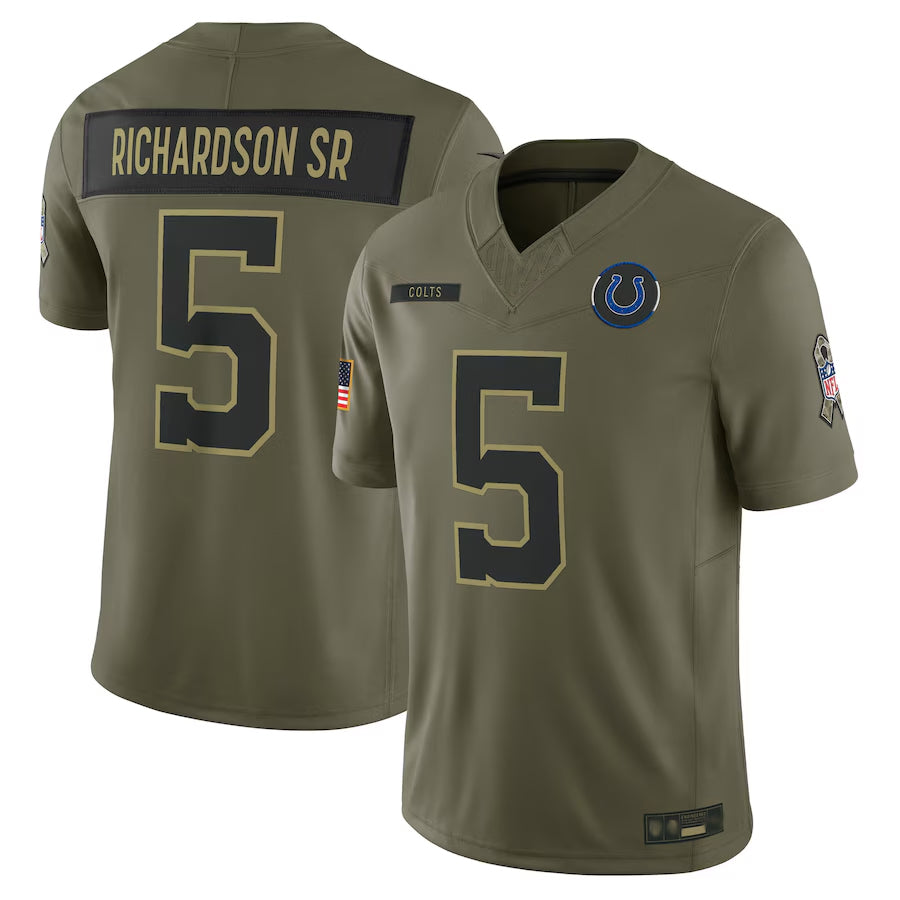 Custom #5 Olive IND Football Shirt Top