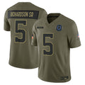 Custom #5 Olive IND Football Shirt Top
