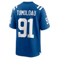 Custom #91 Royal IND Football Shirt Top