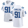Custom #91 White IND Football Shirt Top
