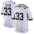 Custom #33 White JAX Football Shirt Top