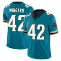 Custom #42 Teal Throwback JAX Football Shirt Top