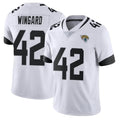 Custom #42 White JAX Football Shirt Top