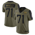Custom #71 Olive JAX Football Shirt Top