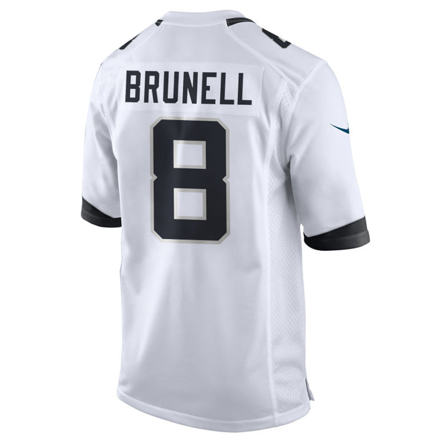 Custom #8 White JAX Football Shirt Top