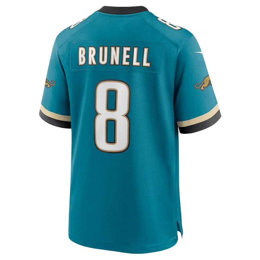 Custom #8 Teal JAX Football Shirt Top