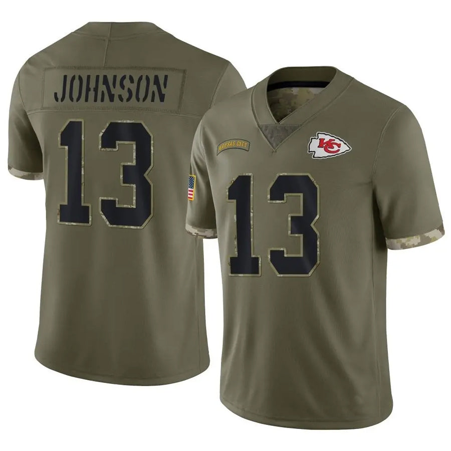Custom #13 Olive KC Football Shirt Top