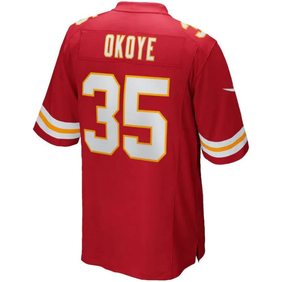 Custom #35 Red KC Football Shirt Top