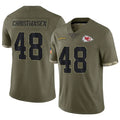 Custom #48 Olive KC Football Shirt Top