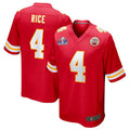 Custom #4 Red KC Football Shirt Top
