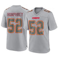 Custom #52 Gray KC Football Shirt Top