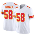 Custom #58 White KC Football Shirt Top