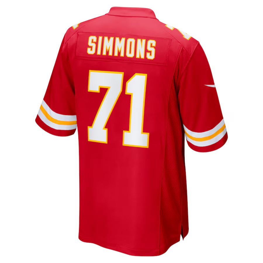 Custom #71 Red KC Football Shirt Top