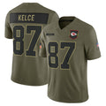 Custom #87 Olive KC Football Shirt Top