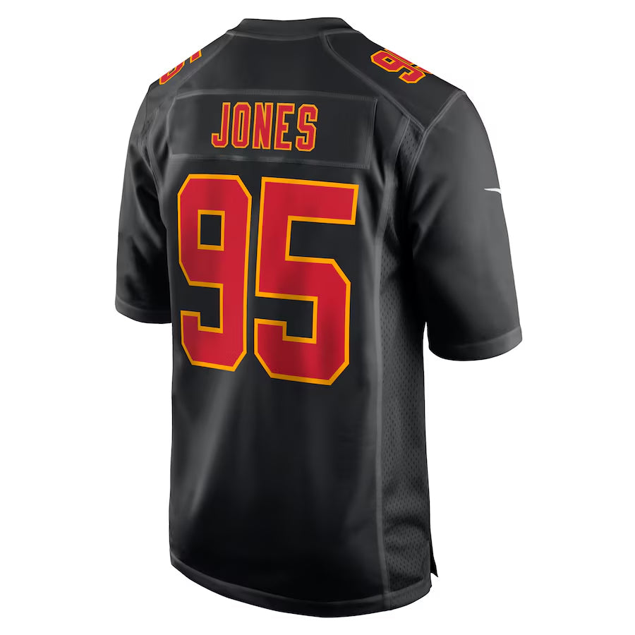 Custom #95 Black KC Football Shirt Top