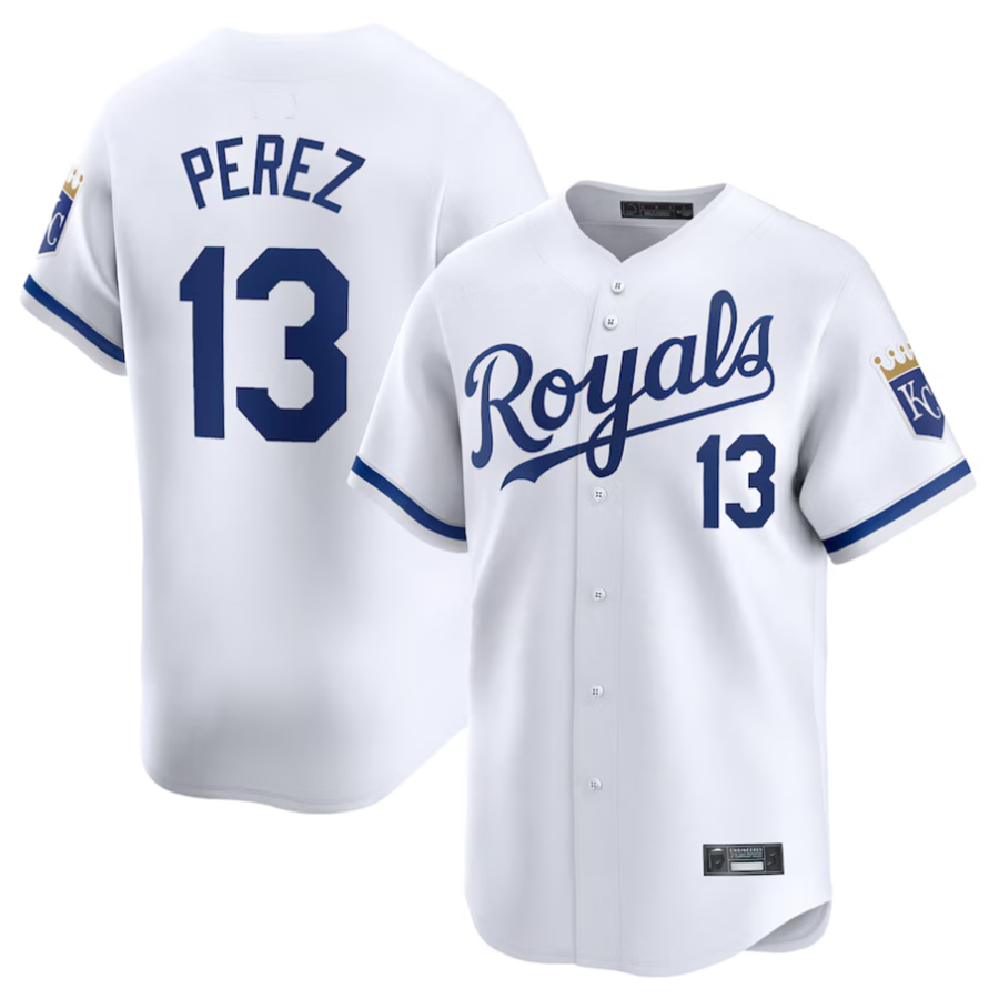 Custom #13 White KC Baseball Shirt Top