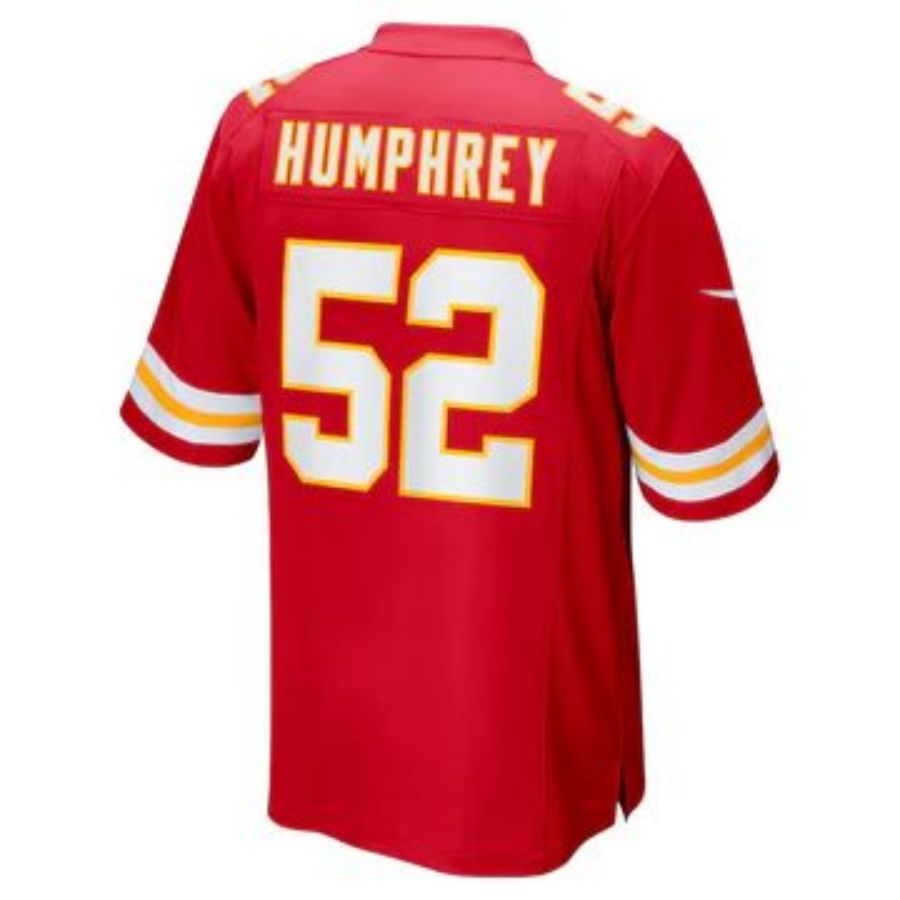 Custom #52 Red KC Football Shirt Top