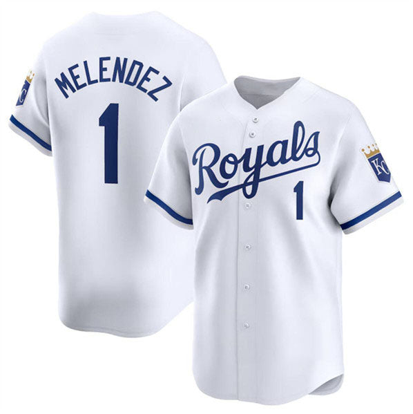 Custom #1 White KC Baseball Shirt Top