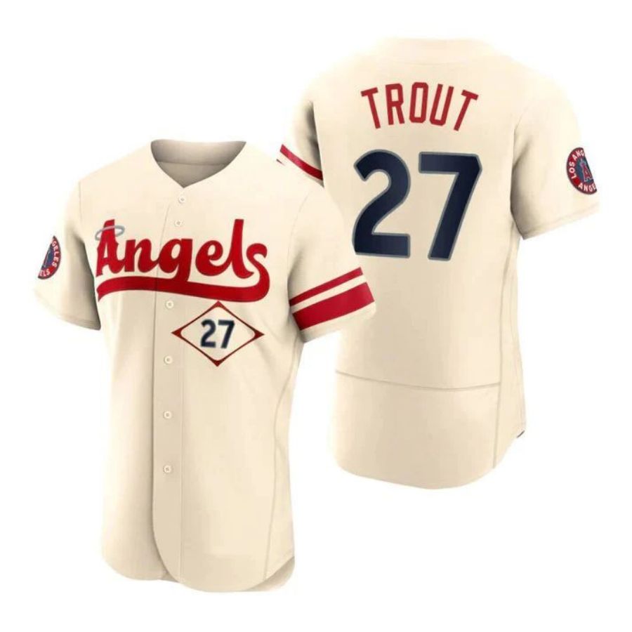 Custom #27 TROUT Pro Stitched Jersey - Premium Edition