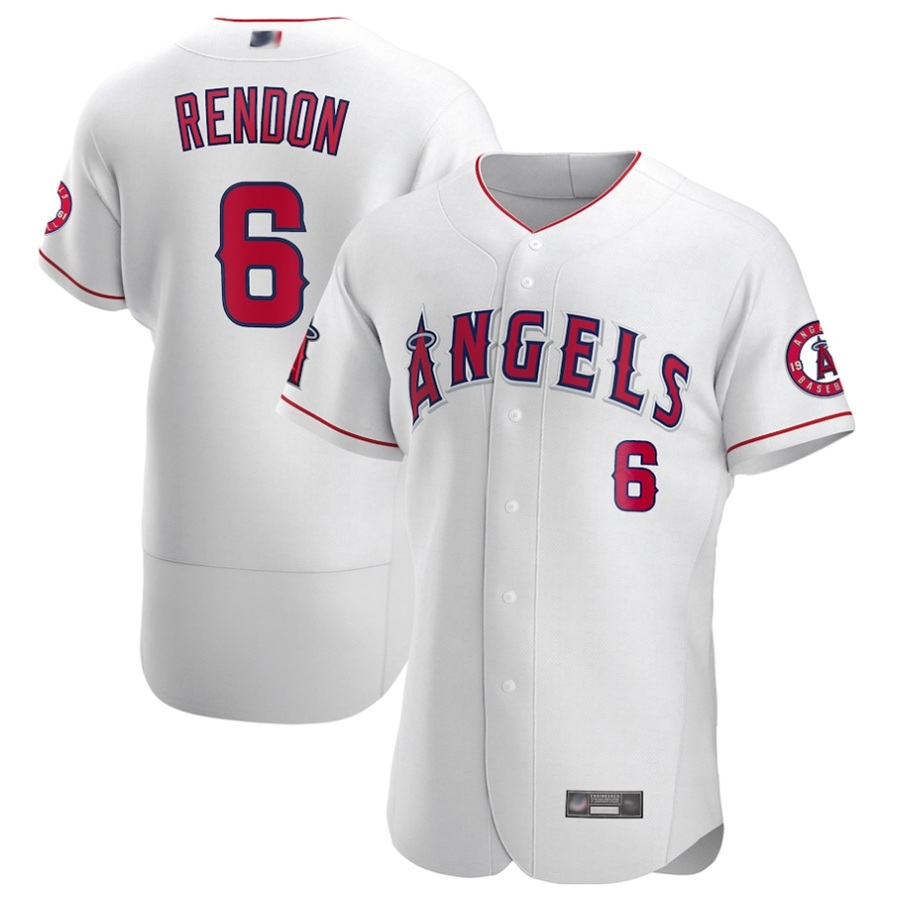 Custom #6 White LAA Baseball Shirt Top