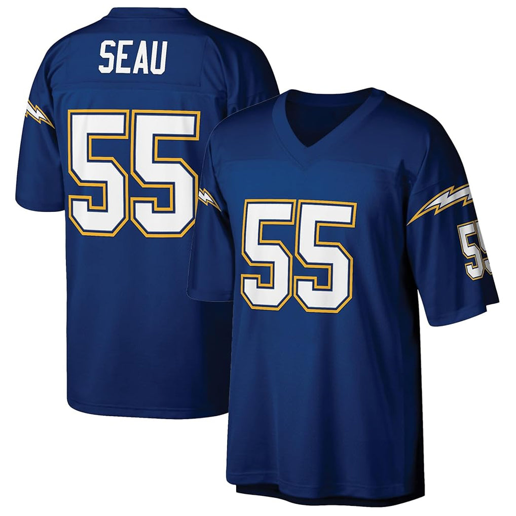 Custom #55 Royal LAC Football Shirt Top