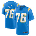 Custom #76 Powder Blue LAC Football Shirt Top